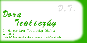 dora tepliczky business card